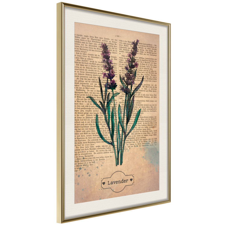 Poster Lavender Memory - composition with blooming plants and text in background 129427 additionalImage 4
