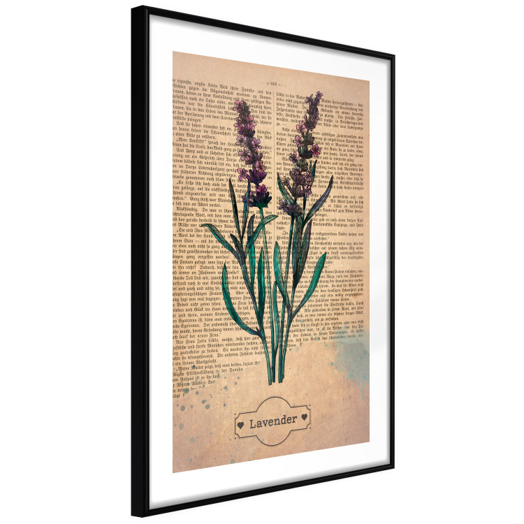 Poster Lavender Memory - composition with blooming plants and text in background 129427 additionalImage 2