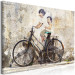 Canvas Print Carefree (1-piece) Wide - vintage bicycle against street art backdrop 130427 additionalThumb 2