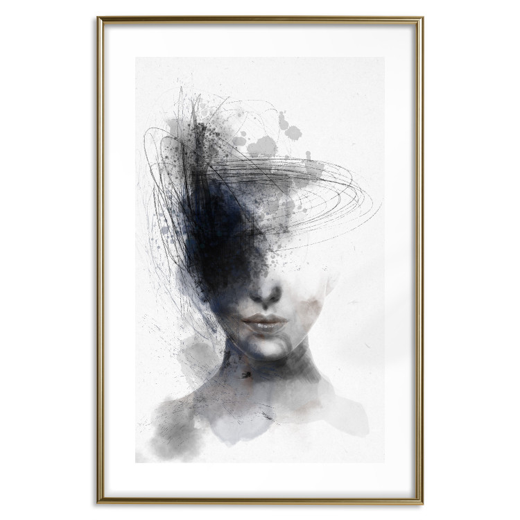 Poster Cosmic Thought - portrait of a female face in an abstract composition 131827 additionalImage 16