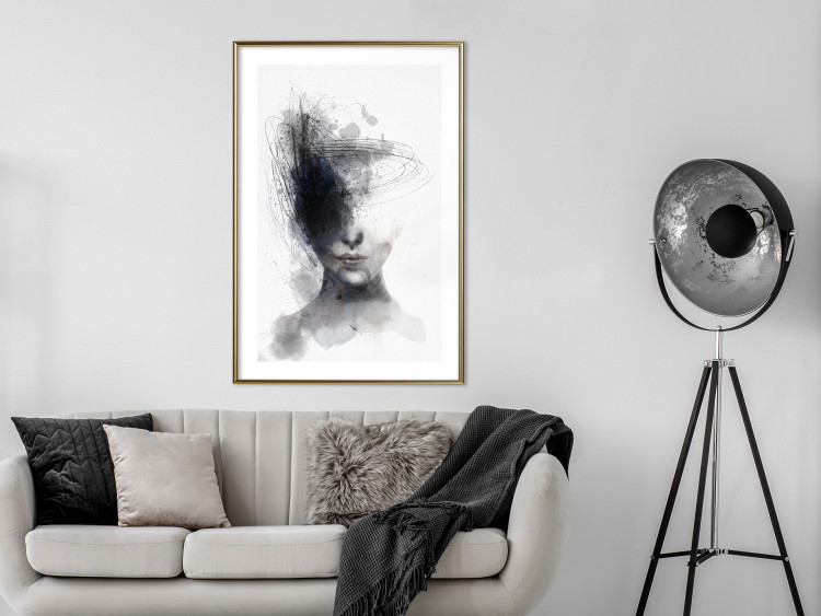 Poster Cosmic Thought - portrait of a female face in an abstract composition 131827 additionalImage 13