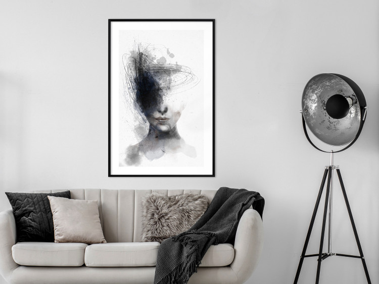 Poster Cosmic Thought - portrait of a female face in an abstract composition 131827 additionalImage 23