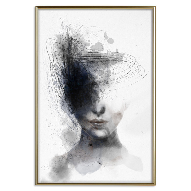 Poster Cosmic Thought - portrait of a female face in an abstract composition 131827 additionalImage 21