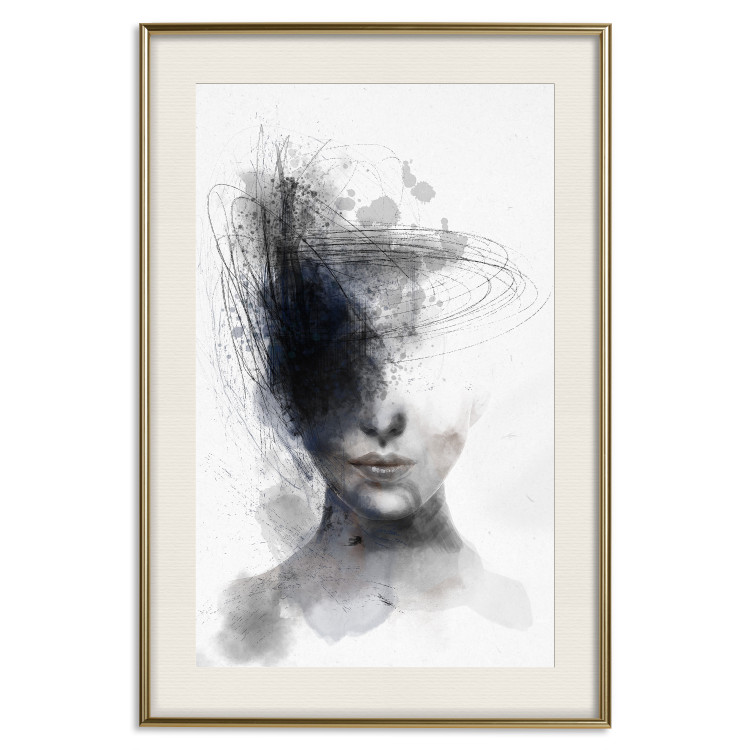 Poster Cosmic Thought - portrait of a female face in an abstract composition 131827 additionalImage 20