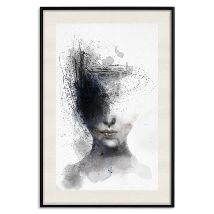 Poster Cosmic Thought - portrait of a female face in an abstract composition 131827 additionalImage 19