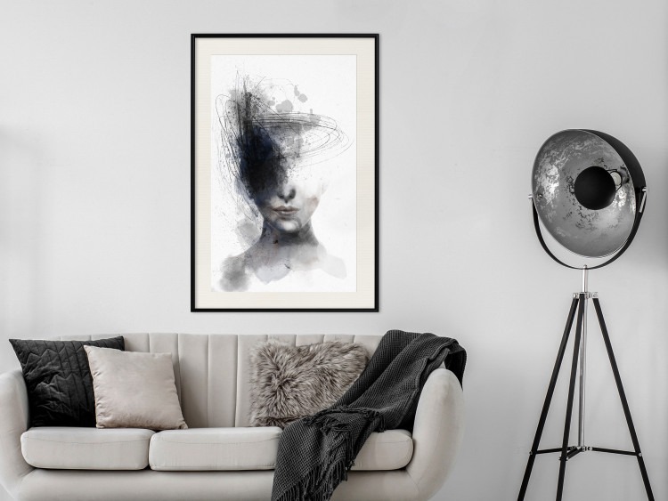 Poster Cosmic Thought - portrait of a female face in an abstract composition 131827 additionalImage 24