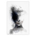 Poster Cosmic Thought - portrait of a female face in an abstract composition 131827