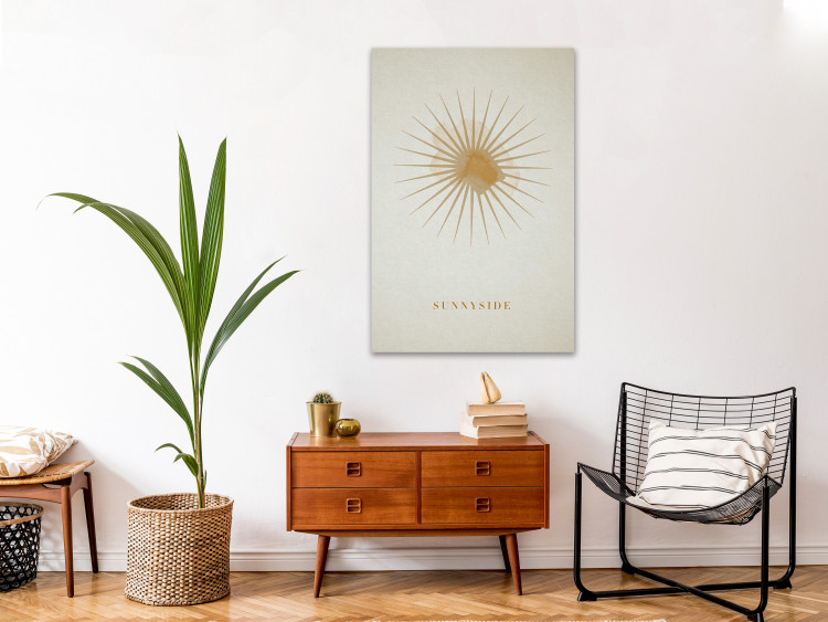 Canvas Print Sunny Side - Abstract Sun Vision with Signature and White Background 135527 additionalImage 3