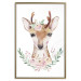 Poster Julius the Deer - composition of pink flowers and a deer on a white background 135727 additionalThumb 7