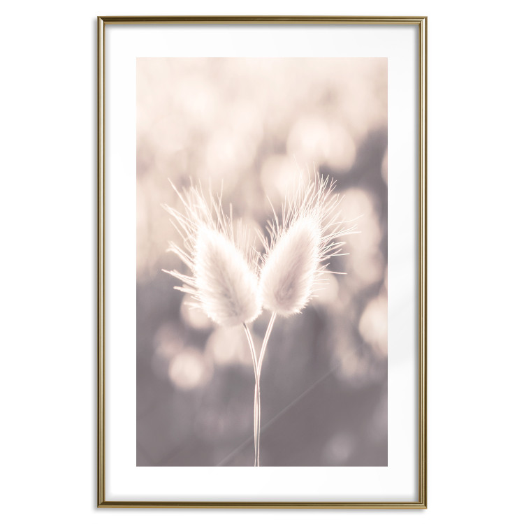 Poster Land of Serenity - warm composition with delicate pink flowers 135827 additionalImage 10