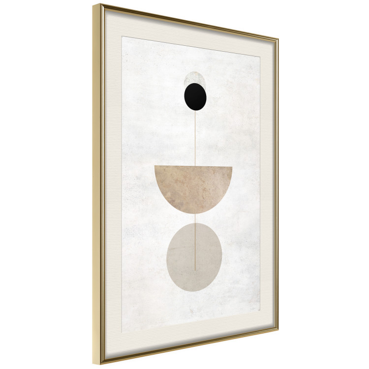 Wall Poster In Line - geometric abstraction with circles on a light background in boho style 137227 additionalImage 21