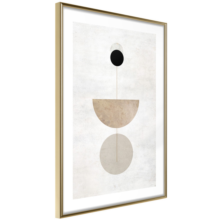 Wall Poster In Line - geometric abstraction with circles on a light background in boho style 137227 additionalImage 22