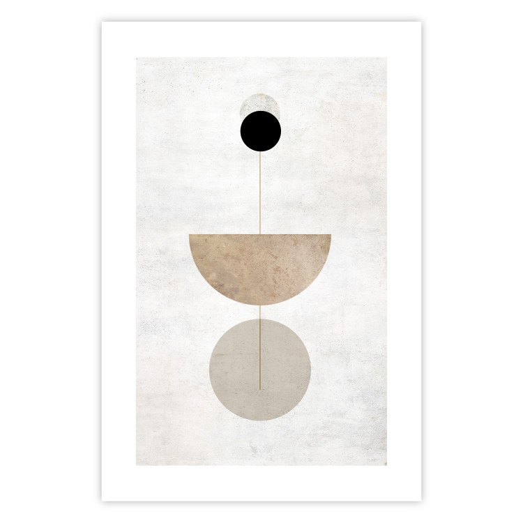 Wall Poster In Line - geometric abstraction with circles on a light background in boho style 137227 additionalImage 10