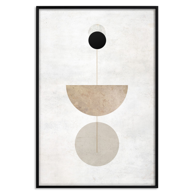 Wall Poster In Line - geometric abstraction with circles on a light background in boho style 137227 additionalImage 7