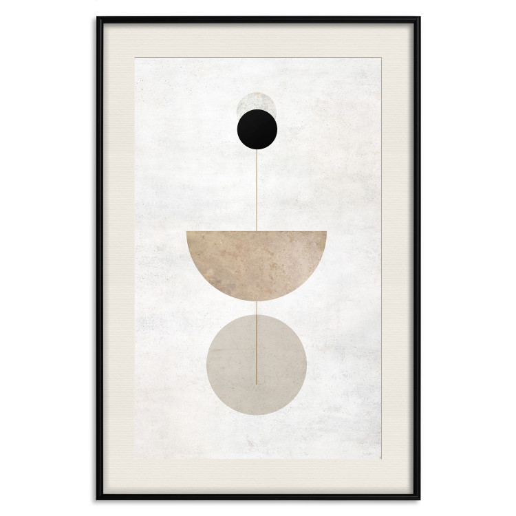 Wall Poster In Line - geometric abstraction with circles on a light background in boho style 137227 additionalImage 4