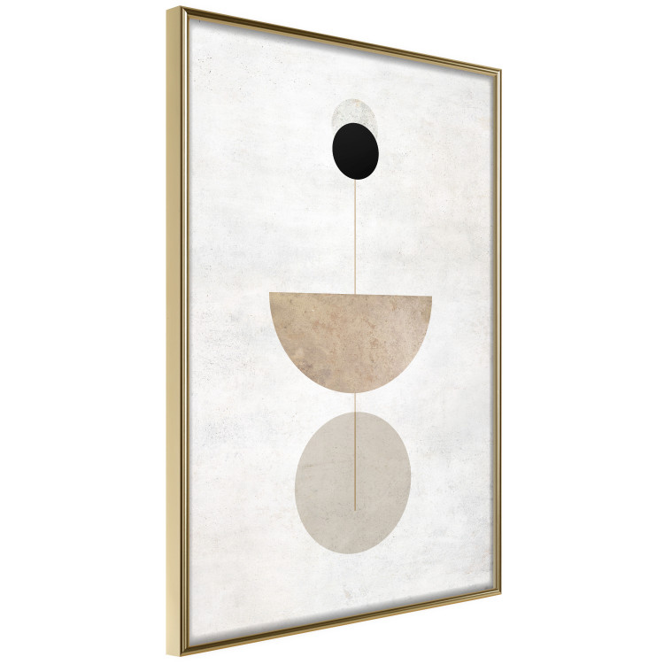 Wall Poster In Line - geometric abstraction with circles on a light background in boho style 137227 additionalImage 24