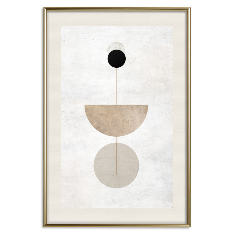 Wall Poster In Line - geometric abstraction with circles on a light background in boho style 137227 additionalImage 3