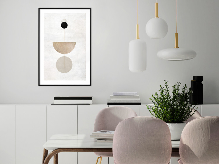 Wall Poster In Line - geometric abstraction with circles on a light background in boho style 137227 additionalImage 15