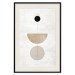 Wall Poster In Line - geometric abstraction with circles on a light background in boho style 137227 additionalThumb 4