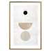 Wall Poster In Line - geometric abstraction with circles on a light background in boho style 137227 additionalThumb 3