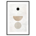 Wall Poster In Line - geometric abstraction with circles on a light background in boho style 137227 additionalThumb 6