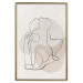 Wall Poster French Chic - simple lineart with a human silhouette in warm colors 137527 additionalThumb 11