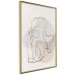 Wall Poster French Chic - simple lineart with a human silhouette in warm colors 137527 additionalThumb 4
