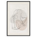 Wall Poster French Chic - simple lineart with a human silhouette in warm colors 137527 additionalThumb 17