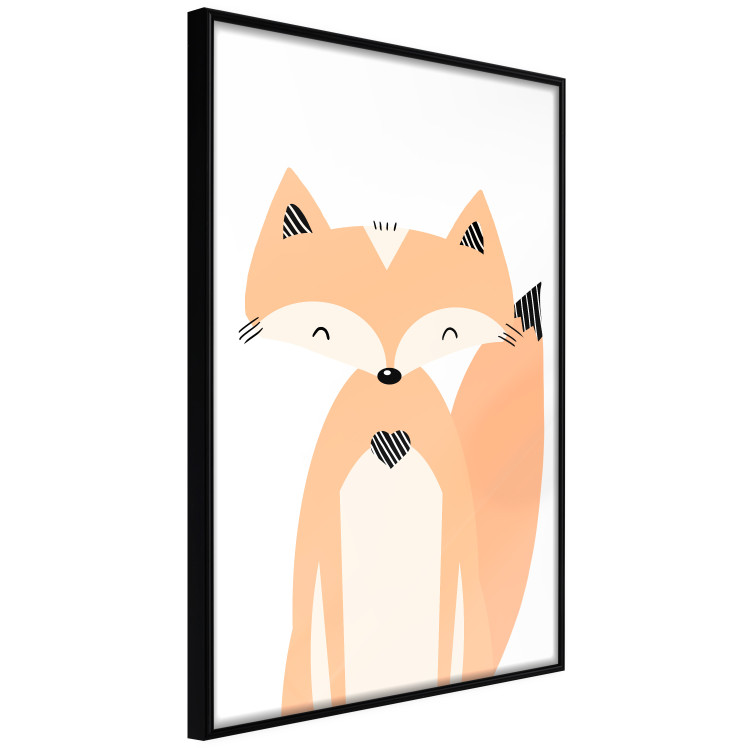 Wall Poster Cheerful Fox - colorful and amusing fox on a white contrasting background 138127 additionalImage 2