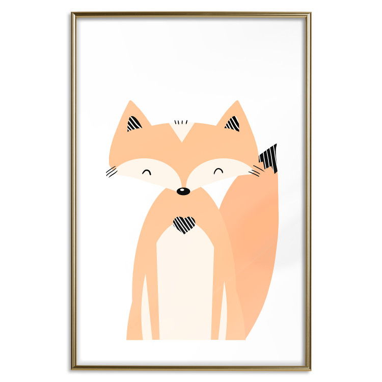 Wall Poster Cheerful Fox - colorful and amusing fox on a white contrasting background 138127 additionalImage 13