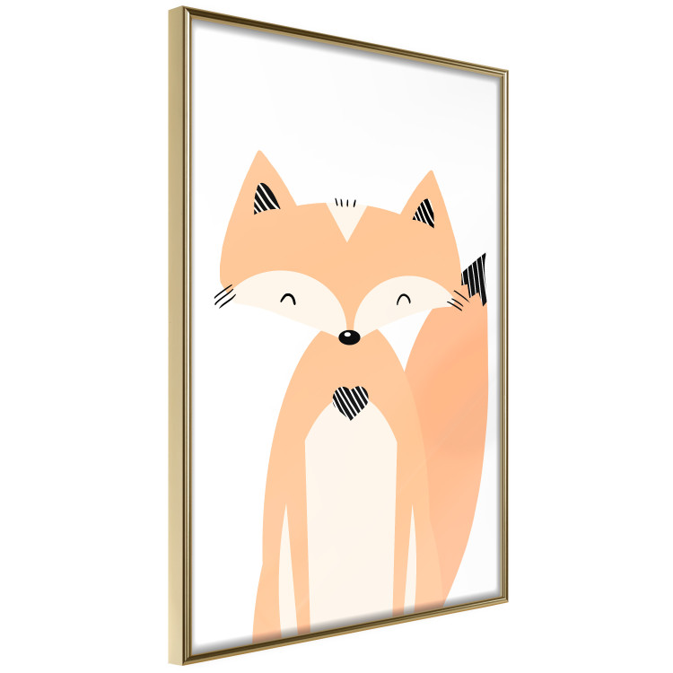 Wall Poster Cheerful Fox - colorful and amusing fox on a white contrasting background 138127 additionalImage 3