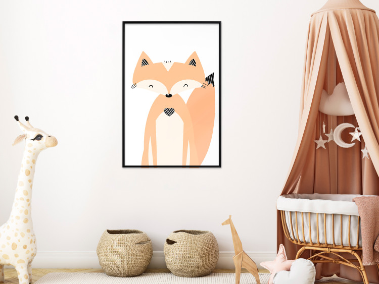 Wall Poster Cheerful Fox - colorful and amusing fox on a white contrasting background 138127 additionalImage 15