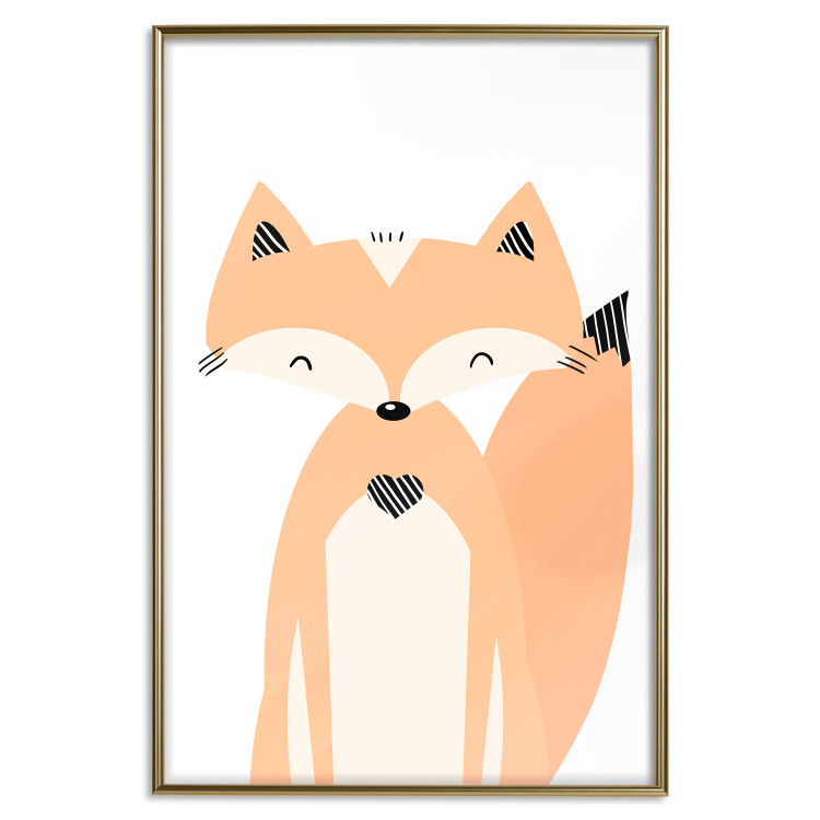 Wall Poster Cheerful Fox - colorful and amusing fox on a white contrasting background 138127 additionalImage 9