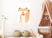 Wall Poster Cheerful Fox - colorful and amusing fox on a white contrasting background 138127 additionalThumb 17