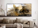 Canvas Art Print Blur (1-piece) Wide - modern abstraction and golden inscriptions 138627 additionalThumb 3