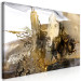 Canvas Art Print Blur (1-piece) Wide - modern abstraction and golden inscriptions 138627 additionalThumb 2