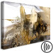 Canvas Art Print Blur (1-piece) Wide - modern abstraction and golden inscriptions 138627 additionalThumb 6