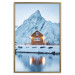 Poster Cottage in Norway - majestic winter landscape of a cottage against mountains 138727 additionalThumb 26