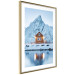 Poster Cottage in Norway - majestic winter landscape of a cottage against mountains 138727 additionalThumb 4