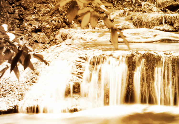 Large canvas print Waterfall in Sepia [Large Format] 149027 additionalImage 4