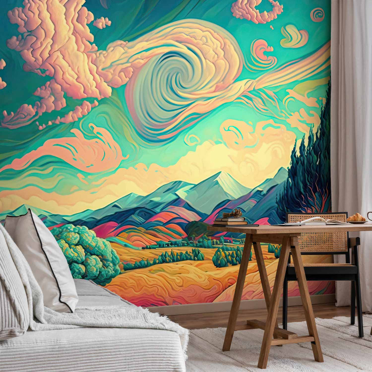 Wall Mural Mountain Scenery - A Colorful Landscape Inspired by the Works of Van Gogh 151027 additionalImage 4