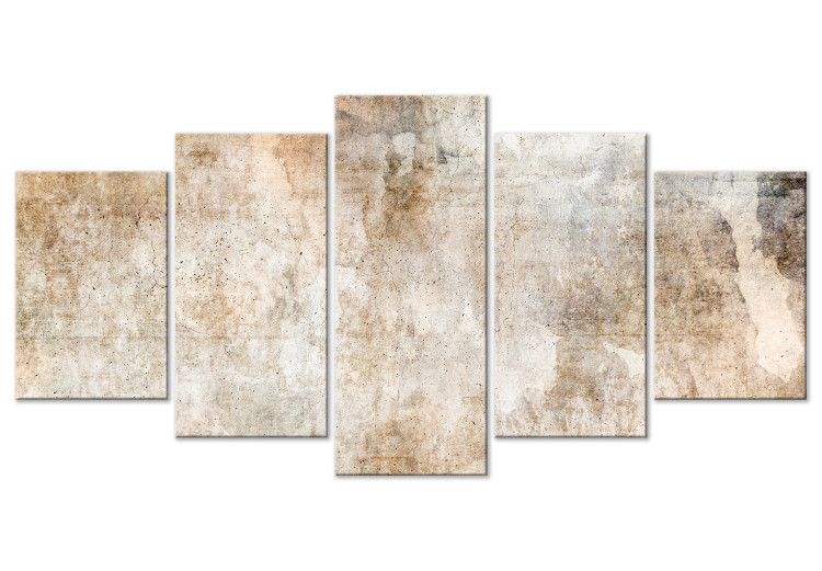 Canvas Print Rust Texture - An Abstract Composition in Shades of Pastel Brown 151427