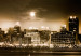 Canvas The city that never sleeps - panorama of New York at night in sepia 55827 additionalThumb 5