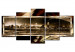 Canvas The city that never sleeps - panorama of New York at night in sepia 55827