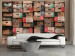 Photo Wallpaper Backstage - Retro Store Backroom with Delivery in Wooden Boxes 59827