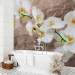 Wall Mural Orchid Flowers - White Flowers on a Gray Background with Irregular Texture 60627 additionalThumb 8