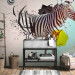 Wall Mural Zebralove harmony - an abstraction with nature and animals featuring zebra in soft blues and whites 61327 additionalThumb 8
