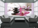 Wall Mural Asian Feng Shui Culture - Zen stones with an orchid on a bright background 61427