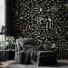 Wall Mural Elements of music - composition of white notes on a solid background in black 94727