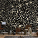 Wall Mural Elements of music - composition of white notes on a solid background in black 94727 additionalThumb 4